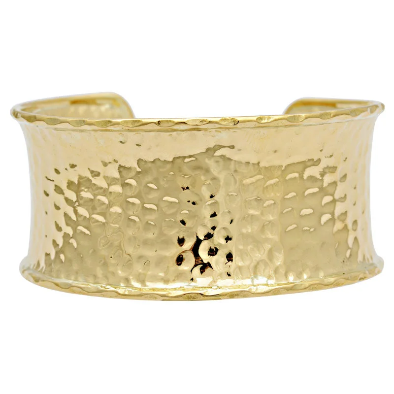 Cuff Bangle-Plain Gold