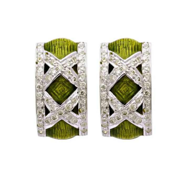 Earrings-Diamond (Enamel)