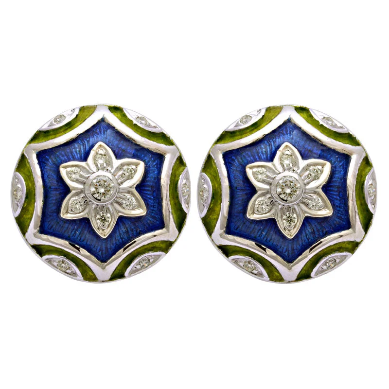 Earrings-Diamond (Enamel)