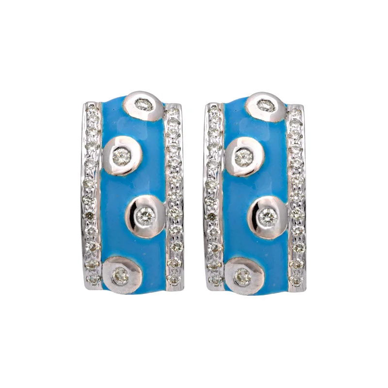 Earrings-Diamond (Enamel)