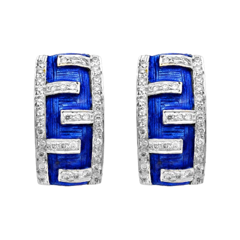 Earrings-Diamond (Enamel)