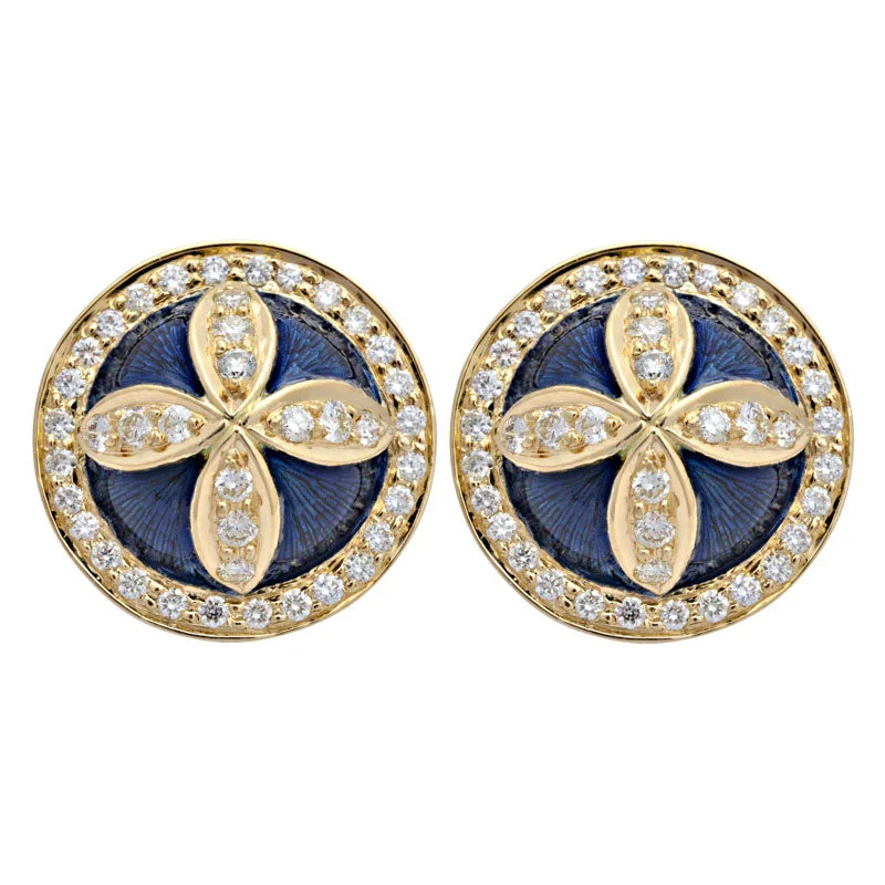 Earrings-Diamond (Enamel)