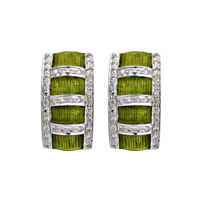 Earrings-Diamond (Enamel)