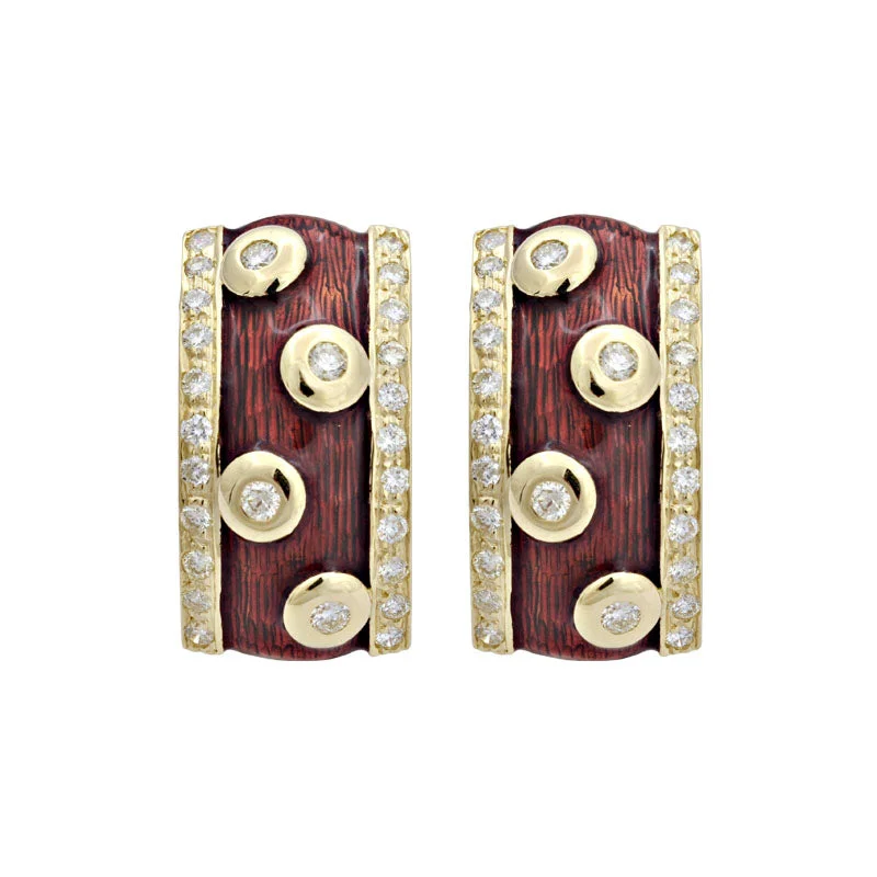 Earrings-Diamond (Enamel)