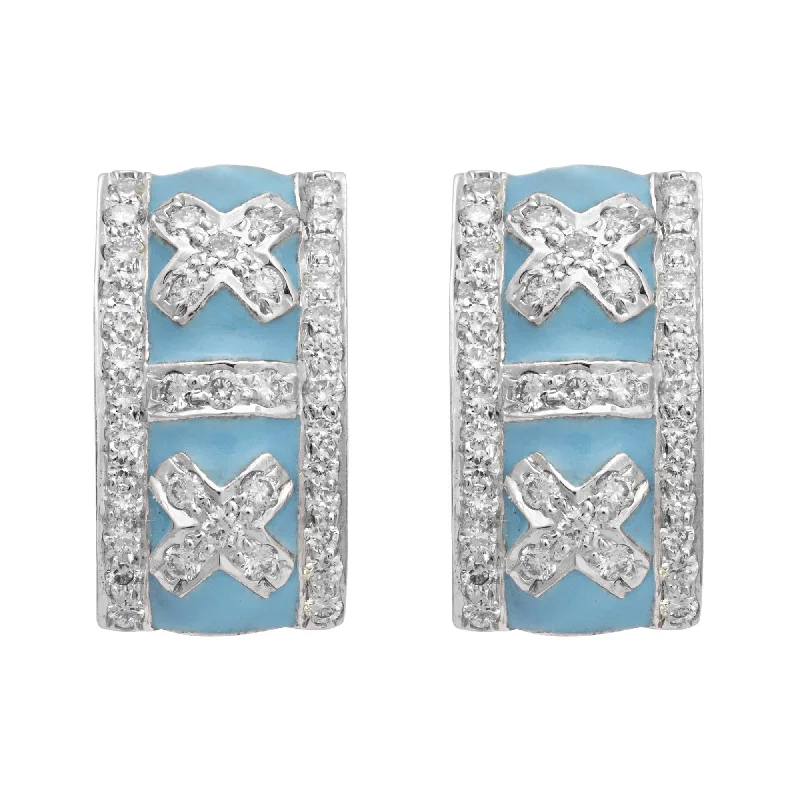 Earrings-Diamond (Enamel)