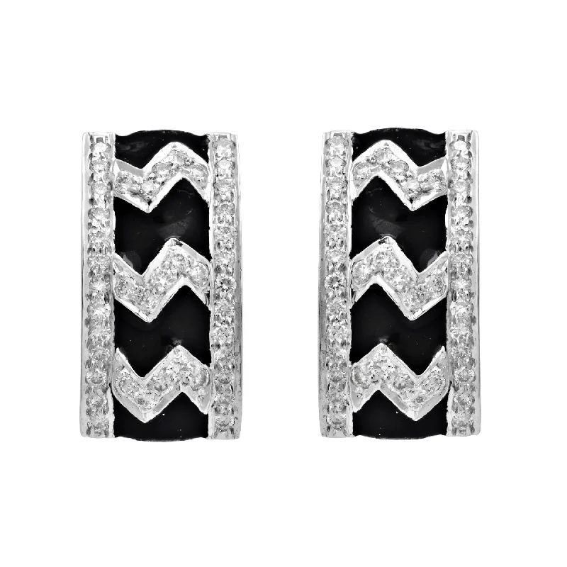 Earrings-Diamond (Enamel)