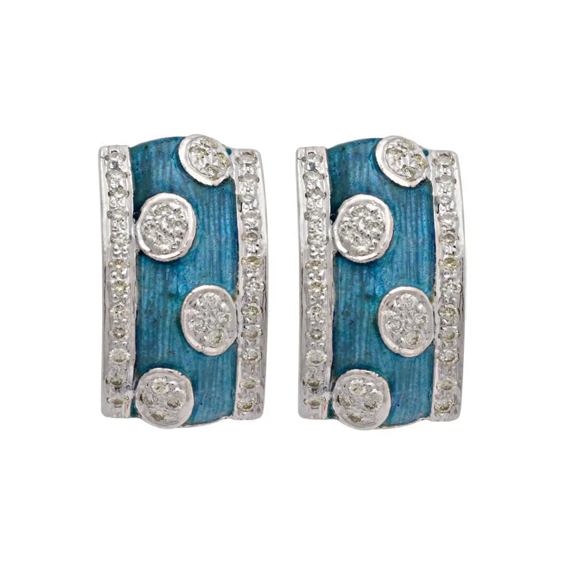 Earrings-Diamond (Enamel)