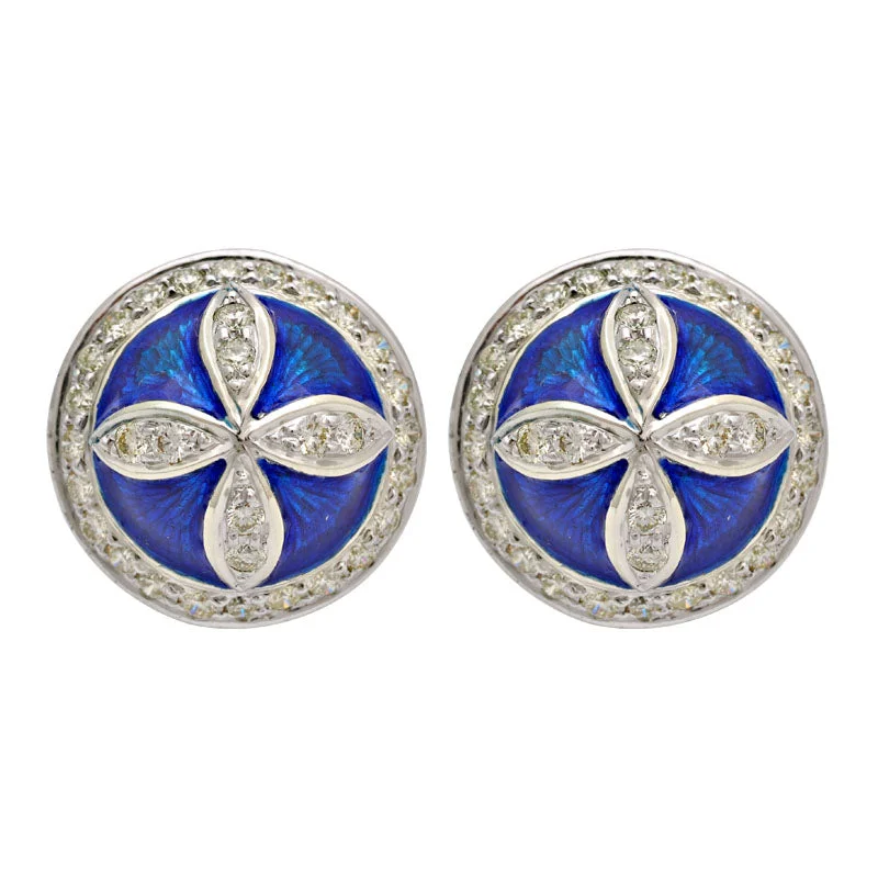 Earrings-Diamond (Enamel)