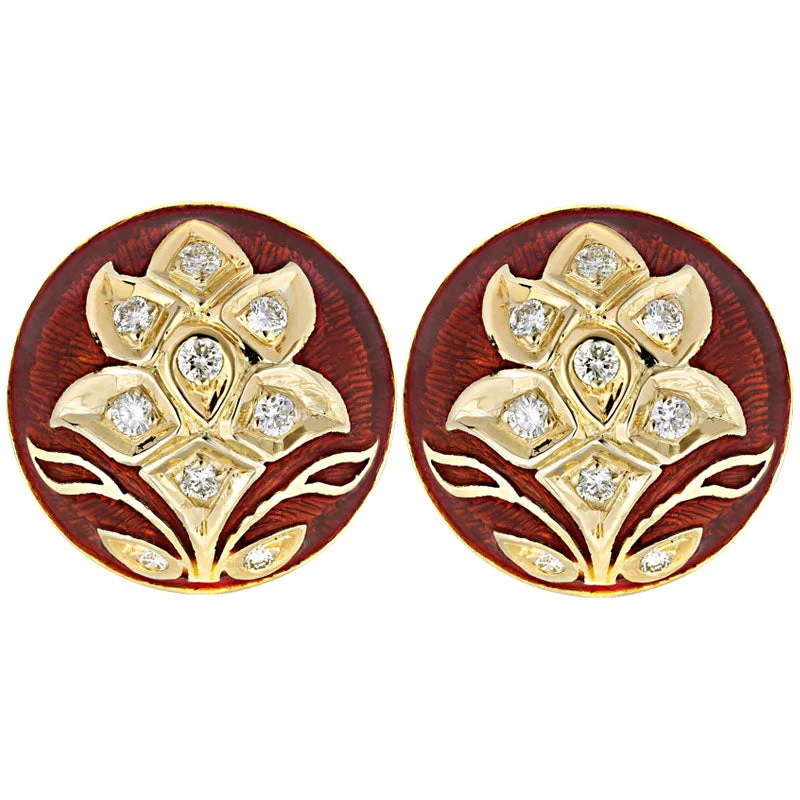 Earrings-Diamond (Enamel)