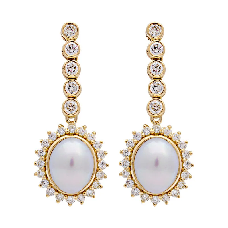 Earrings-South Sea Pearl and Diamond