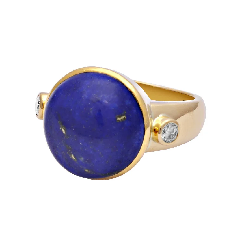 Ring-Lapis Lazuli and Diamond