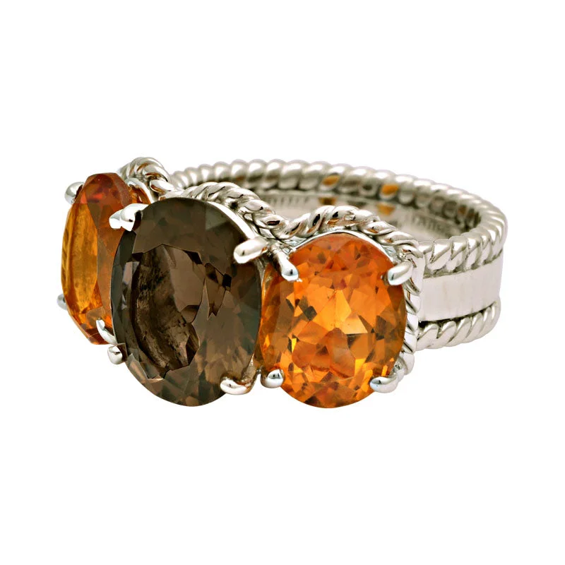 Ring-Smokey Quartz and Citrine